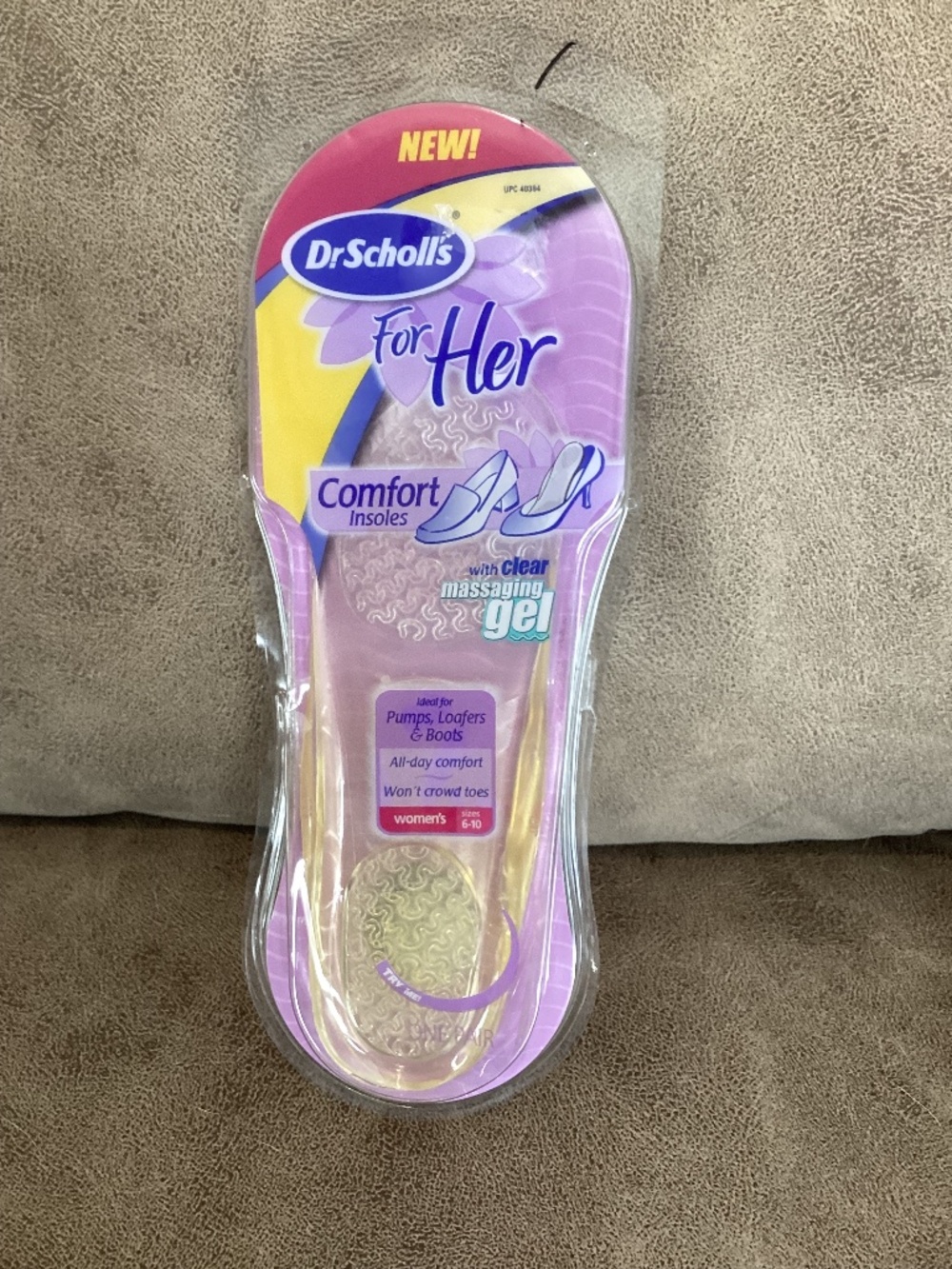 Dr. Scholl’s New women’s gel massage insoles size 6-10 sealed